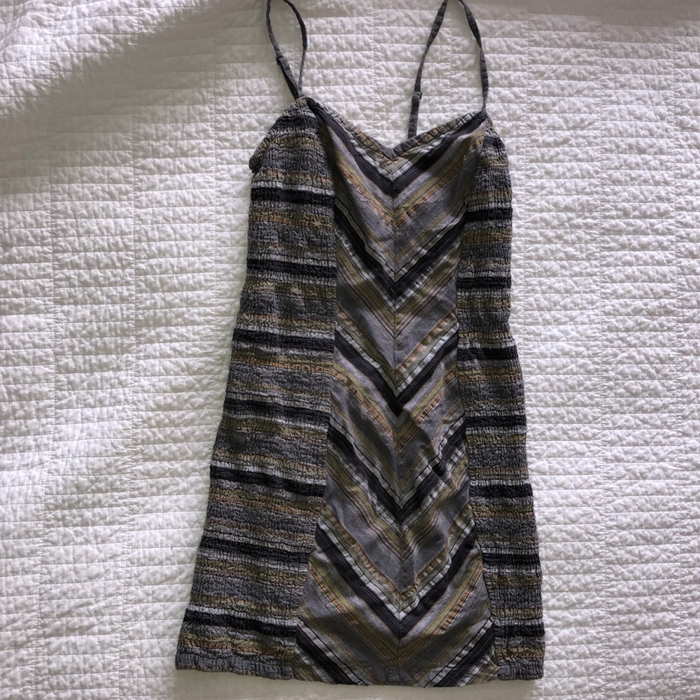 Neutral color strap dress